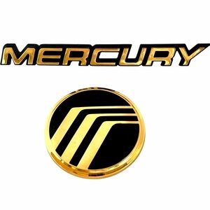 Vintage Authentic Mercury Gold Logo Center Car Decal / Logo Shield 90’s